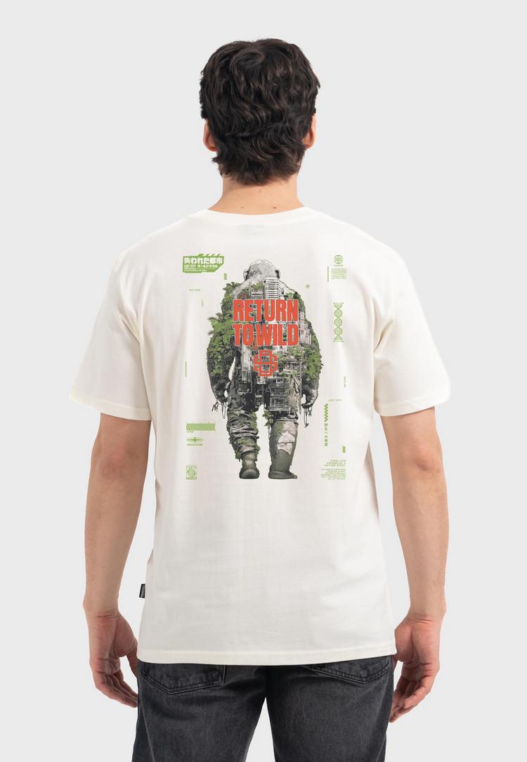 OLDSKULL OLDSKULL Wrldvibe Urban Jungle Graphic Printshirt Herren - Off White - 1 | SportScheck