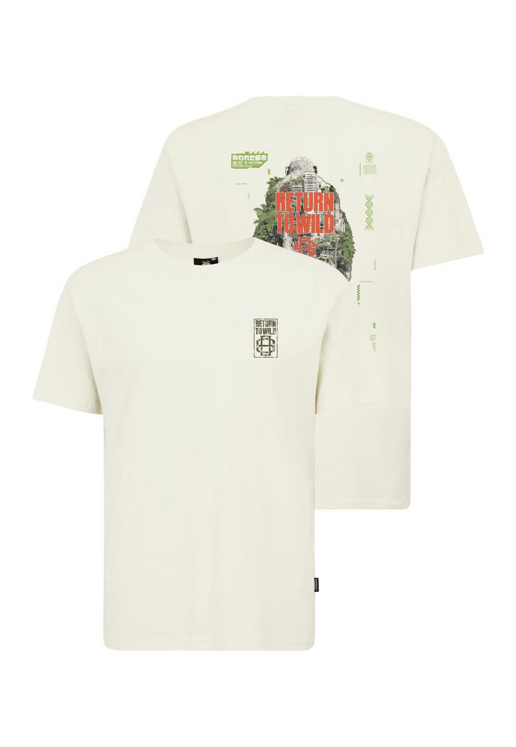 OLDSKULL OLDSKULL Wrldvibe Urban Jungle Graphic Printshirt Herren - Off White - 0 | SportScheck
