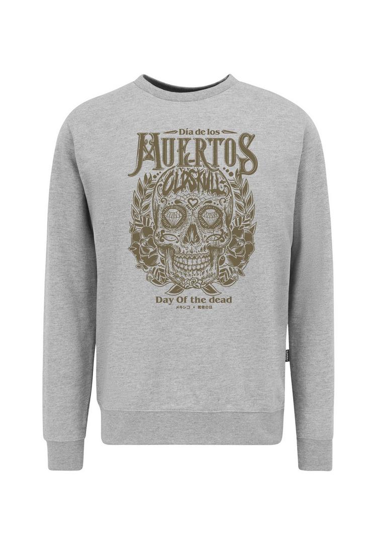 OLDSKULL OLDSKULL WRLDVIBE DAY OF THE DEAD SKULL GRAPHIC Sweatshirt Herren - Heather Grey - 0 | SportScheck