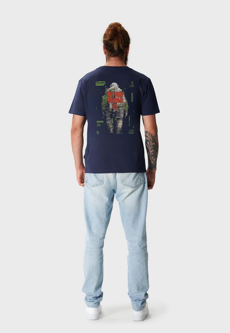 OLDSKULL OLDSKULL Wrldvibe Urban Jungle Graphic Printshirt Herren - Navy Blue - 1 | SportScheck