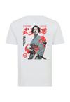 OLDSKULL Asian Blossom Warrior Graphic Printshirt Herren - White