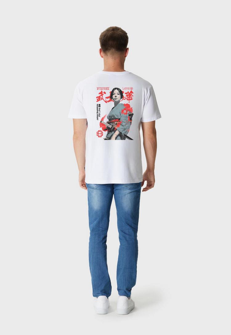 OLDSKULL OLDSKULL Asian Blossom Warrior Graphic Printshirt Herren - White - 1 | SportScheck