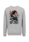 OLDSKULL Asian Blossom Queen Logo Graphic Sweatshirt Herren - Heather Grey