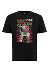 OLDSKULL Asian Lucky Cat Attack Graphic Printshirt Herren - Black
