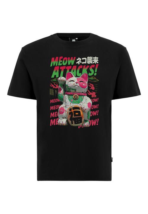 OLDSKULL Asian Lucky Cat Attack Graphic Printshirt Herren