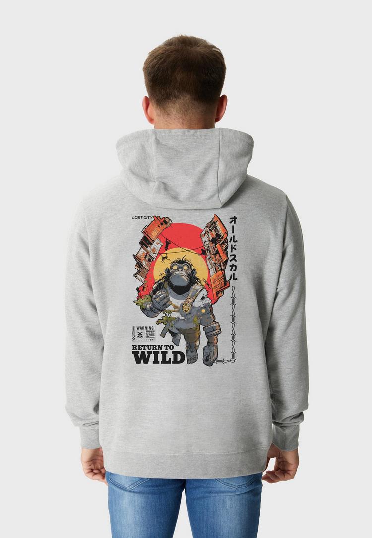 OLDSKULL OLDSKULL Wrldvibe Return to Wild Graphic Hoodie Herren - Heather Grey - 0 | SportScheck