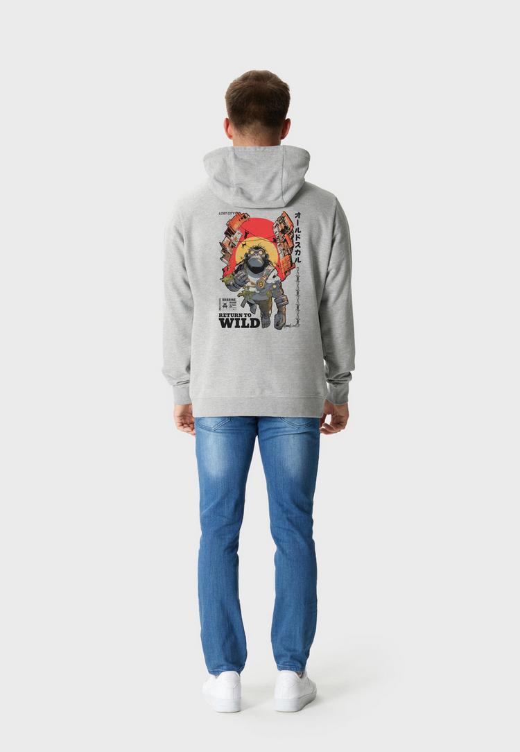 OLDSKULL OLDSKULL Wrldvibe Return to Wild Graphic Hoodie Herren - Heather Grey - 1 | SportScheck