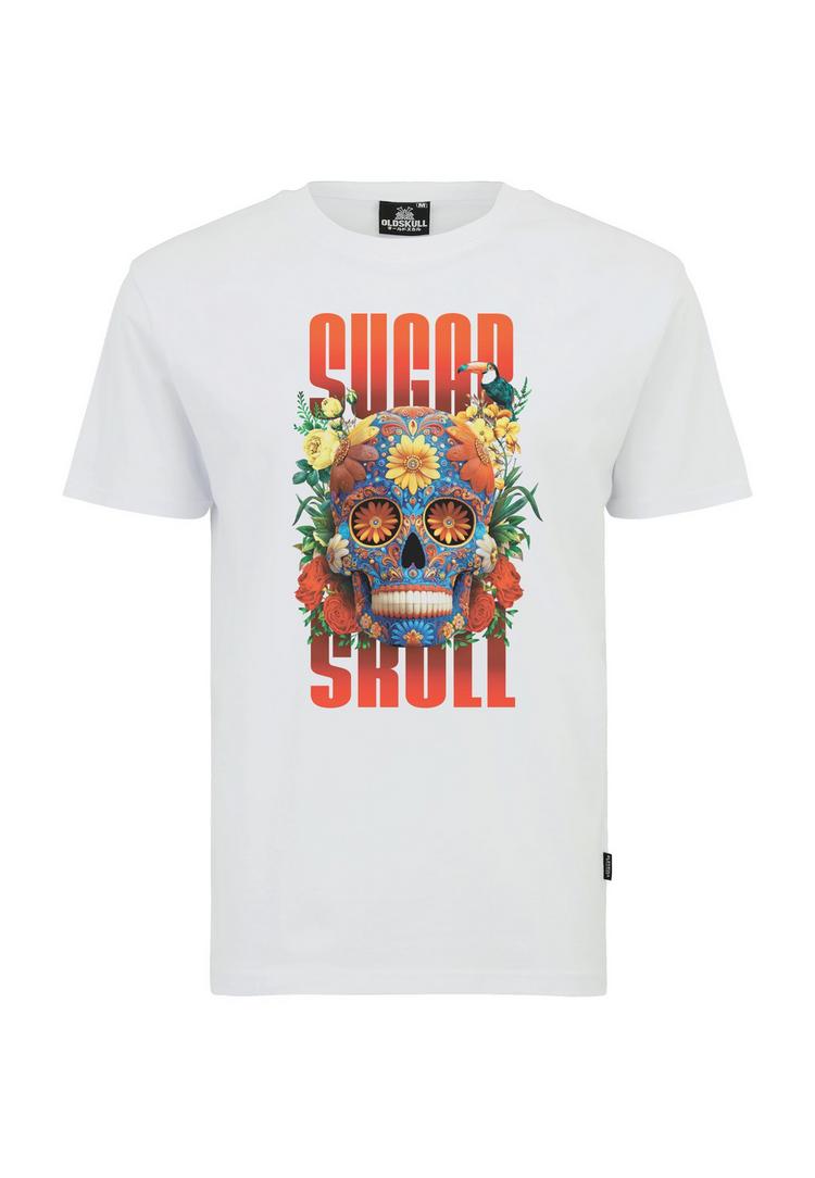 OLDSKULL OLDSKULL Xtreme Sugar Skull Graphic Printshirt Herren - White - 0 | SportScheck