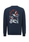 OLDSKULL Asian Blossom Queen Logo Graphic Sweatshirt Herren - Navy Blue