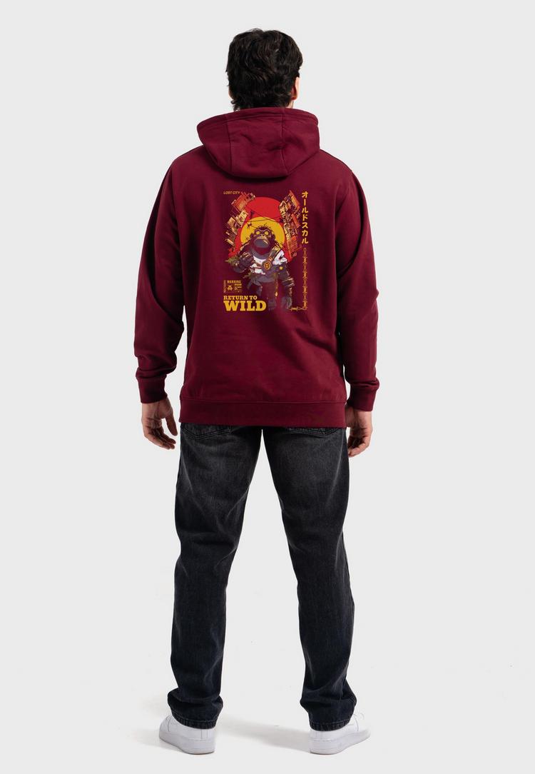 OLDSKULL OLDSKULL Wrldvibe Return to Wild Graphic Hoodie Herren - Burgundy - 1 | SportScheck