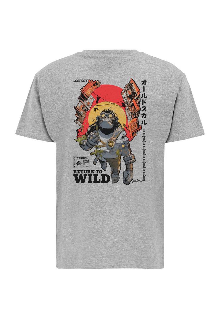 OLDSKULL OLDSKULL Wrldvibe Return to Wild Graphic Printshirt Herren - Heather Grey - 0 | SportScheck