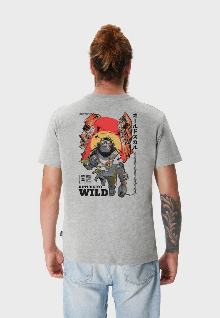 OLDSKULL OLDSKULL Wrldvibe Return to Wild Graphic Printshirt Herren - Heather Grey - 0 | SportScheck
