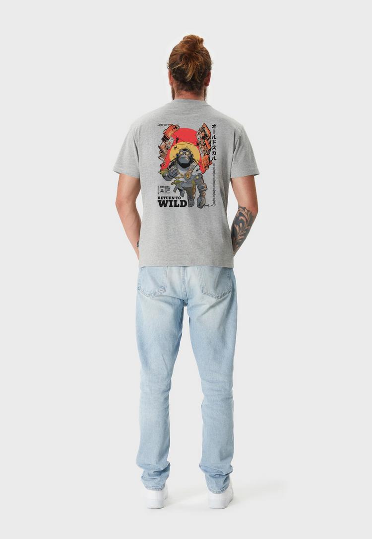 OLDSKULL OLDSKULL Wrldvibe Return to Wild Graphic Printshirt Herren - Heather Grey - 1 | SportScheck