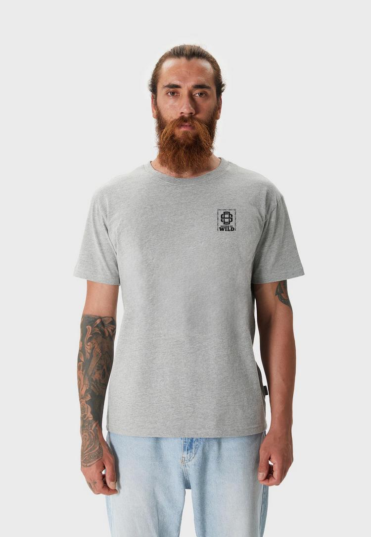 OLDSKULL OLDSKULL Wrldvibe Return to Wild Graphic Printshirt Herren - Heather Grey - 3 | SportScheck