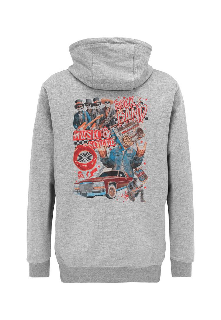 OLDSKULL OLDSKULL Xtreme Retro Rock Skull Graphic Hoodie Herren - Heather Grey - 0 | SportScheck