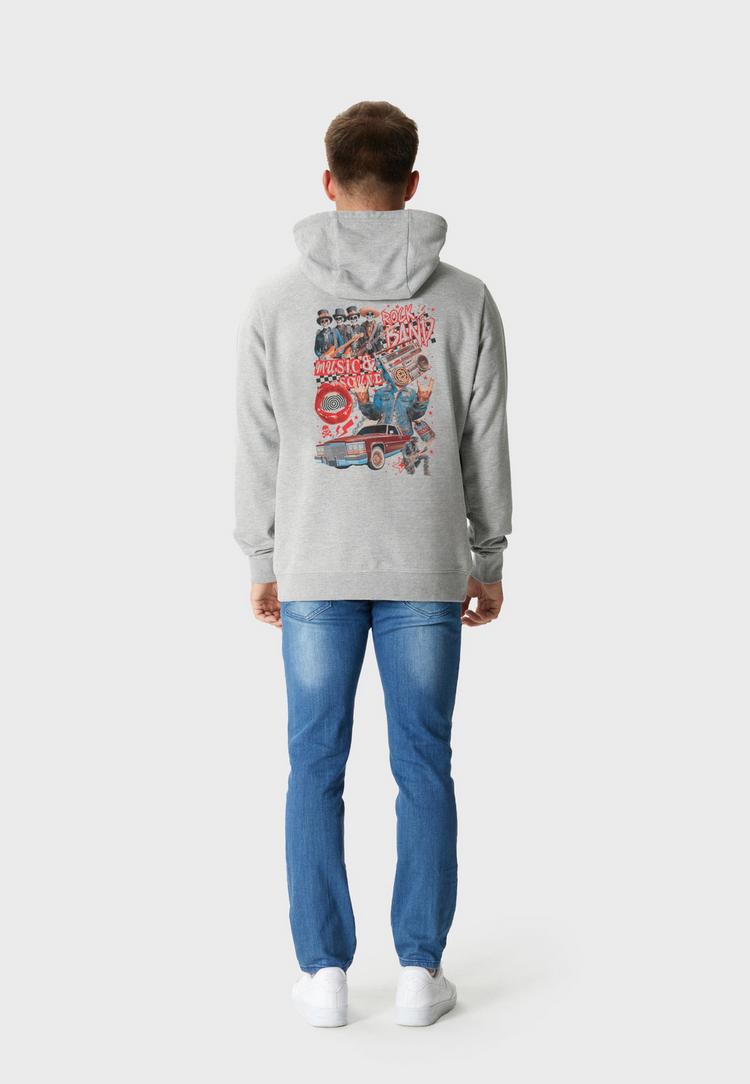 OLDSKULL OLDSKULL Xtreme Retro Rock Skull Graphic Hoodie Herren - Heather Grey - 0 | SportScheck