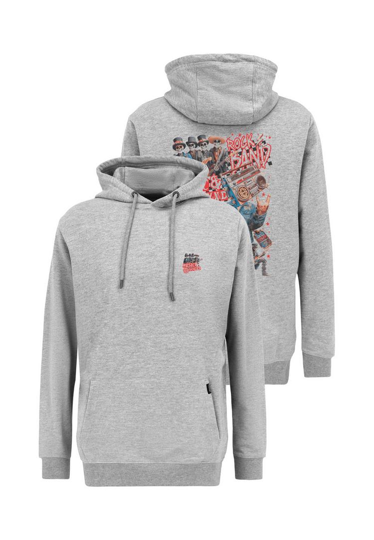 OLDSKULL OLDSKULL Xtreme Retro Rock Skull Graphic Hoodie Herren - Heather Grey - 0 | SportScheck