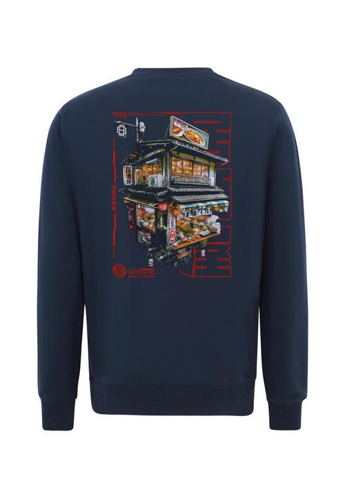 OLDSKULL Asian Neo Tokyo Floating Izakaya Graphic Sweatshirt Herren