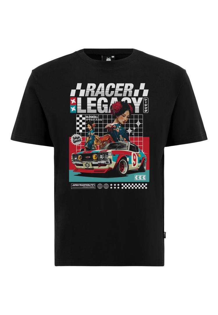 OLDSKULL OLDSKULL Asian Kimono Racing Club Graphic Printshirt Herren - Black - 0 | SportScheck