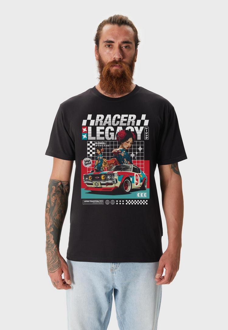 OLDSKULL OLDSKULL Asian Kimono Racing Club Graphic Printshirt Herren - Black - 0 | SportScheck