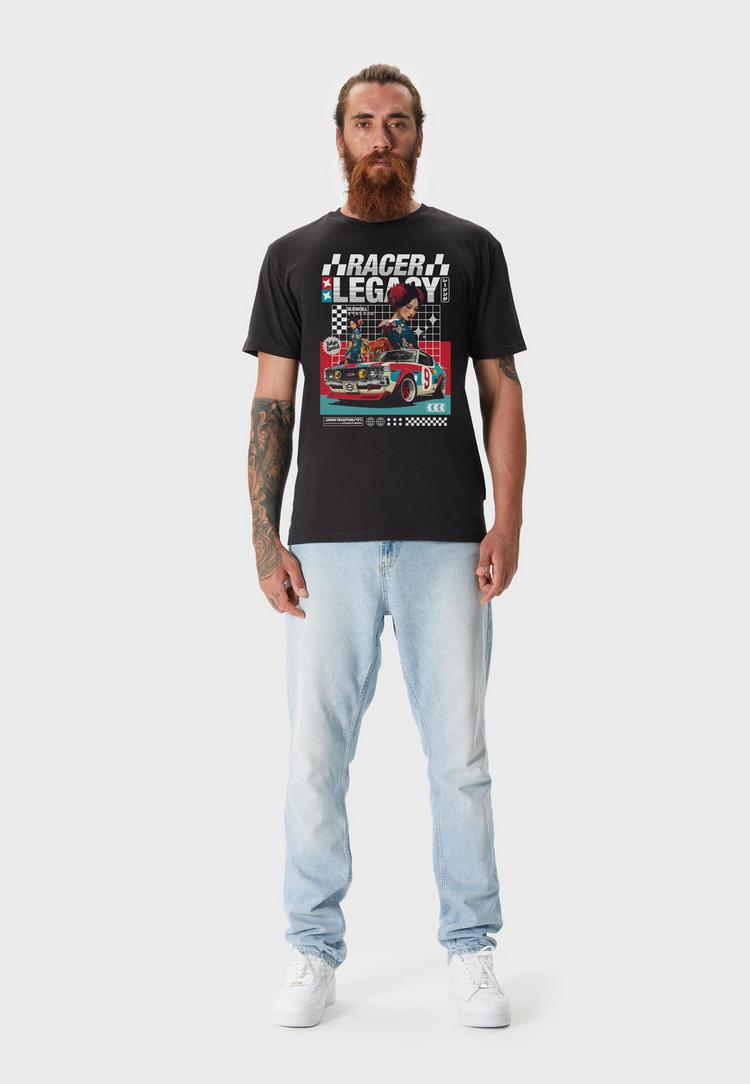 OLDSKULL OLDSKULL Asian Kimono Racing Club Graphic Printshirt Herren - Black - 1 | SportScheck