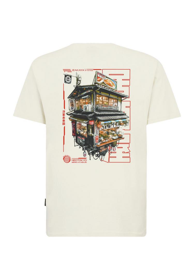 OLDSKULL OLDSKULL Asian Neo Tokyo Floating Izakaya Graphic Printshirt Herren - Off White - 0 | SportScheck