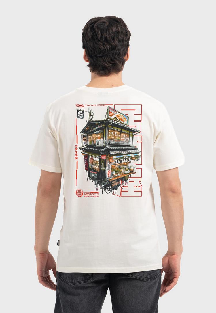 OLDSKULL OLDSKULL Asian Neo Tokyo Floating Izakaya Graphic Printshirt Herren - Off White - 1 | SportScheck