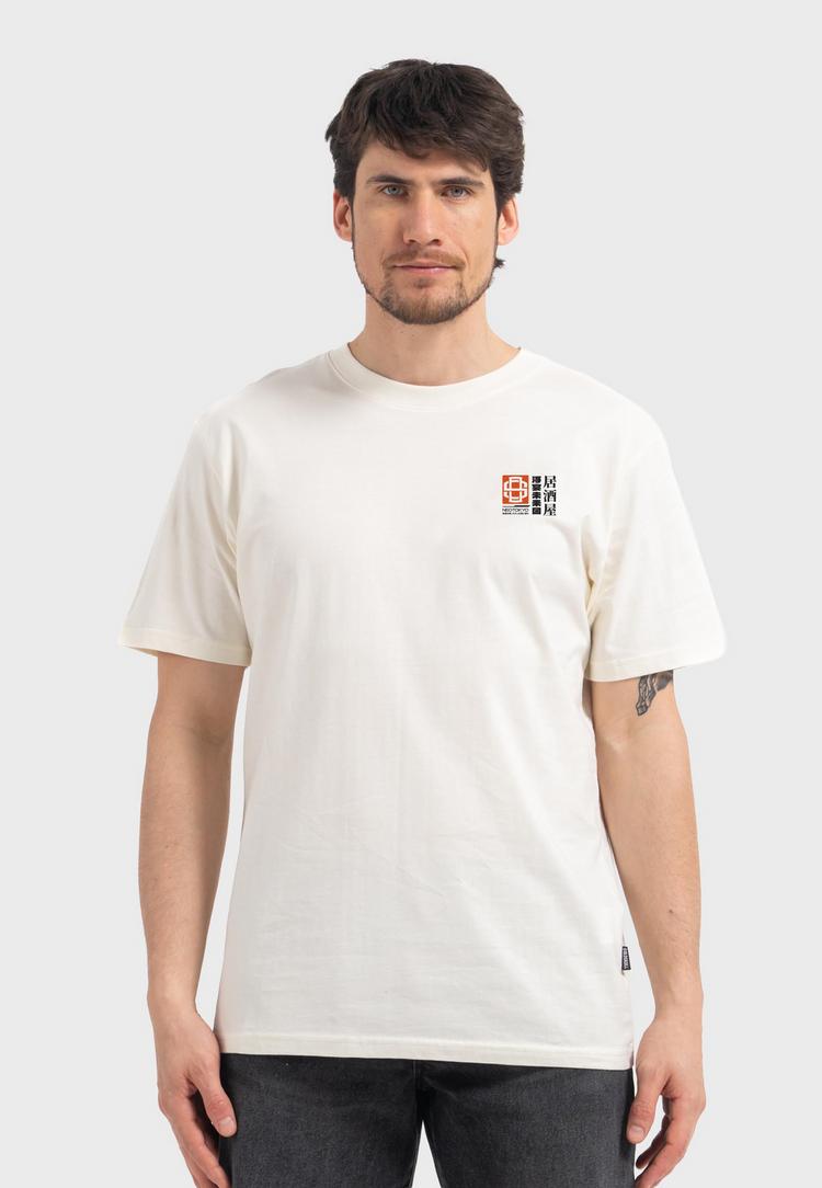 OLDSKULL OLDSKULL Asian Neo Tokyo Floating Izakaya Graphic Printshirt Herren - Off White - 2 | SportScheck