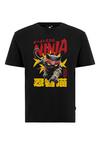 OLDSKULL Asian Ninja Cat Graphic Printshirt Herren - Black
