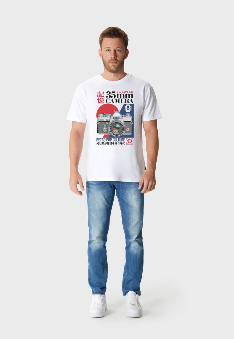 OLDSKULL OLDSKULL Asian Retro Camera Graphic Printshirt Herren - White - 0 | SportScheck