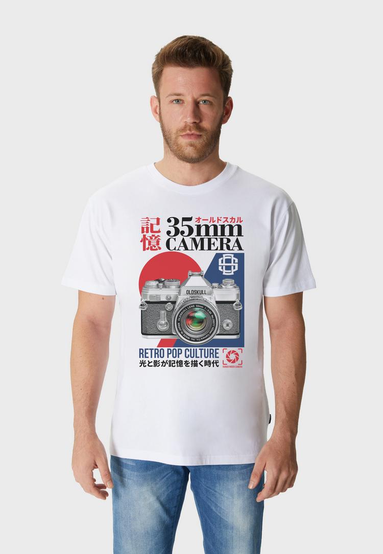 OLDSKULL OLDSKULL Asian Retro Camera Graphic Printshirt Herren - White - 1 | SportScheck