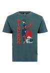 OLDSKULL Asian Fuji Wave Graphic Printshirt Herren - Dark Green