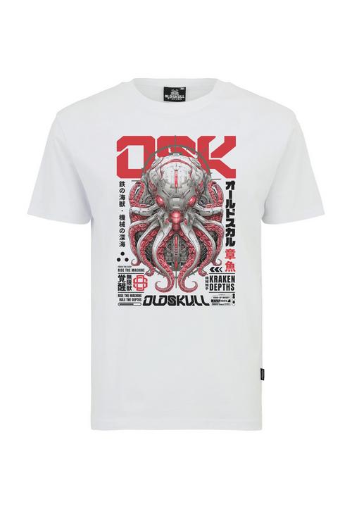 OLDSKULL Asian Cyber Octopus Graphic Printshirt Herren