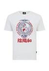 OLDSKULL Asian Yin Yang Unity Graphic Printshirt Herren - White