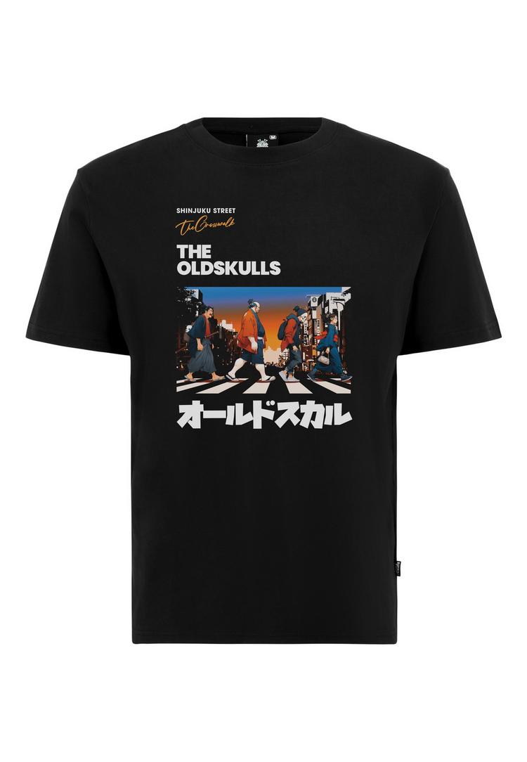 OLDSKULL OLDSKULL Asian Icons Legends Walking Graphic Printshirt Herren - Black - 0 | SportScheck