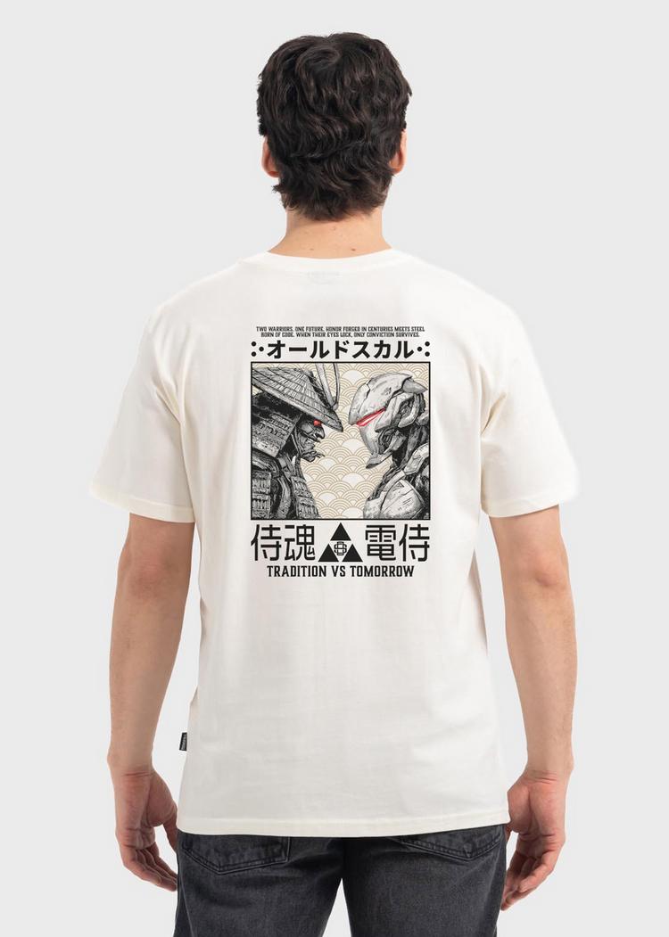 OLDSKULL OLDSKULL Asian Samurai Robot Fusion Graphic Printshirt Herren - Off White - 1 | SportScheck