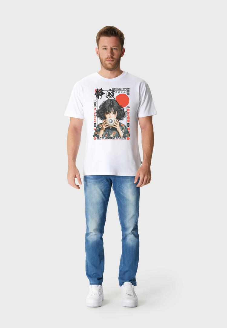 OLDSKULL OLDSKULL Asian Tea Time Kimono Graphic Printshirt Herren - White - 0 | SportScheck