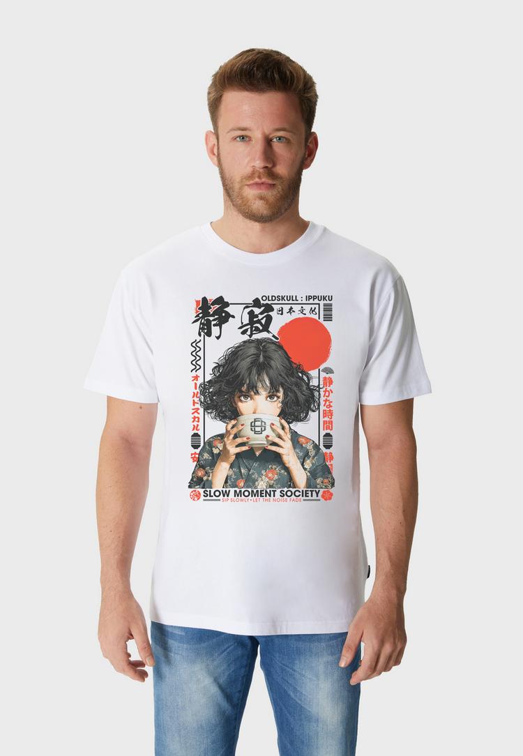 OLDSKULL OLDSKULL Asian Tea Time Kimono Graphic Printshirt Herren - White - 1 | SportScheck