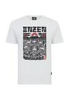 OLDSKULL Asian Onzen Skull Party Graphic Printshirt Herren - White