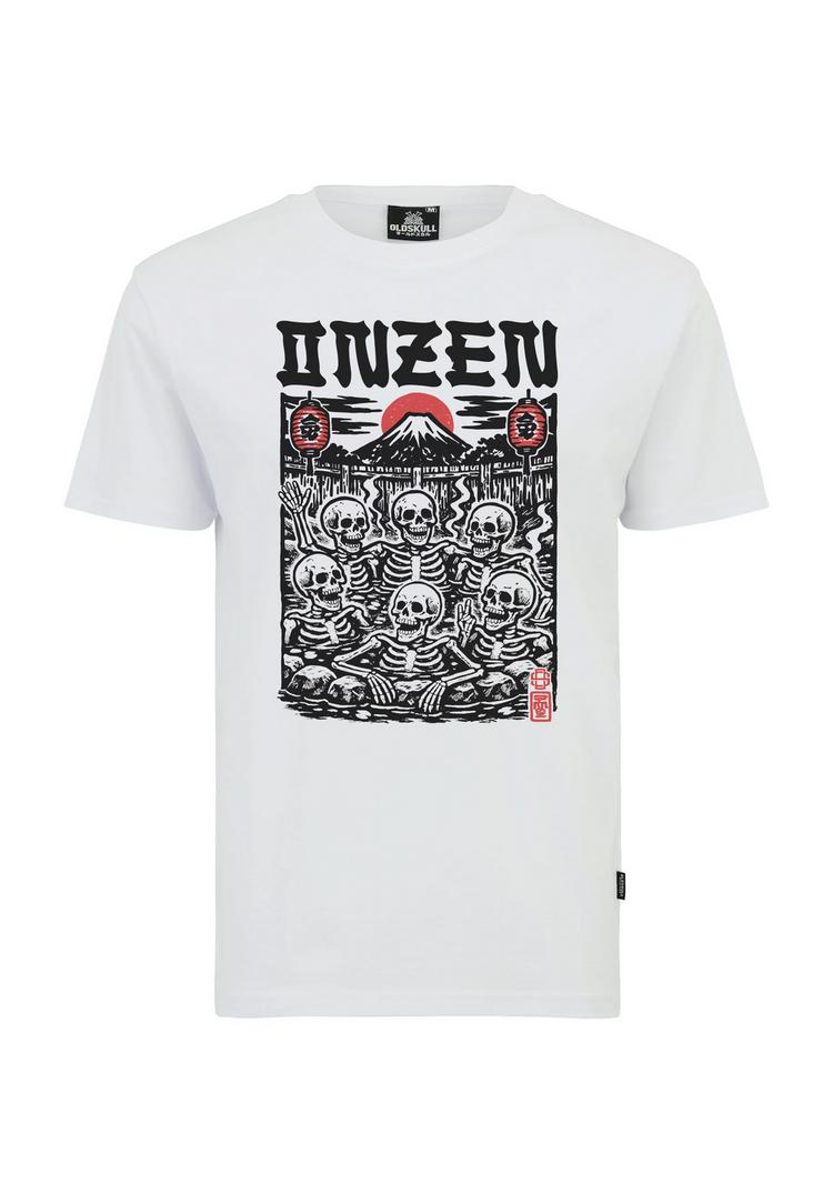 OLDSKULL OLDSKULL Asian Onzen Skull Party Graphic Printshirt Herren - White - 0 | SportScheck