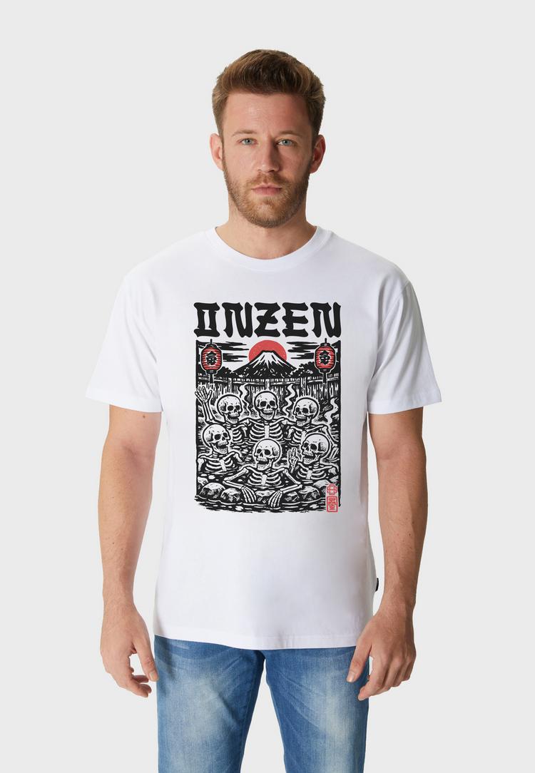OLDSKULL OLDSKULL Asian Onzen Skull Party Graphic Printshirt Herren - White - 1 | SportScheck