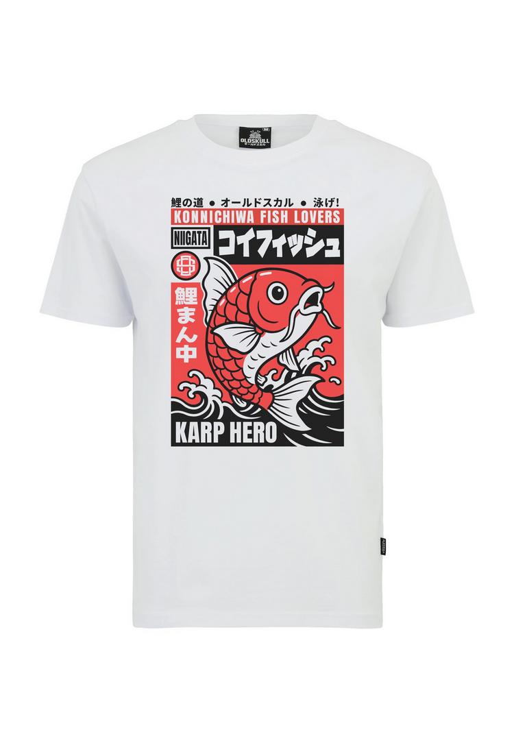 OLDSKULL OLDSKULL Asian Koi Karp Lover Graphic Printshirt Herren - White - 0 | SportScheck