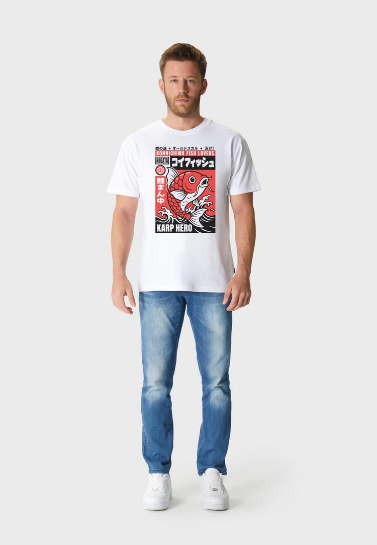 OLDSKULL OLDSKULL Asian Koi Karp Lover Graphic Printshirt Herren - White - 0 | SportScheck
