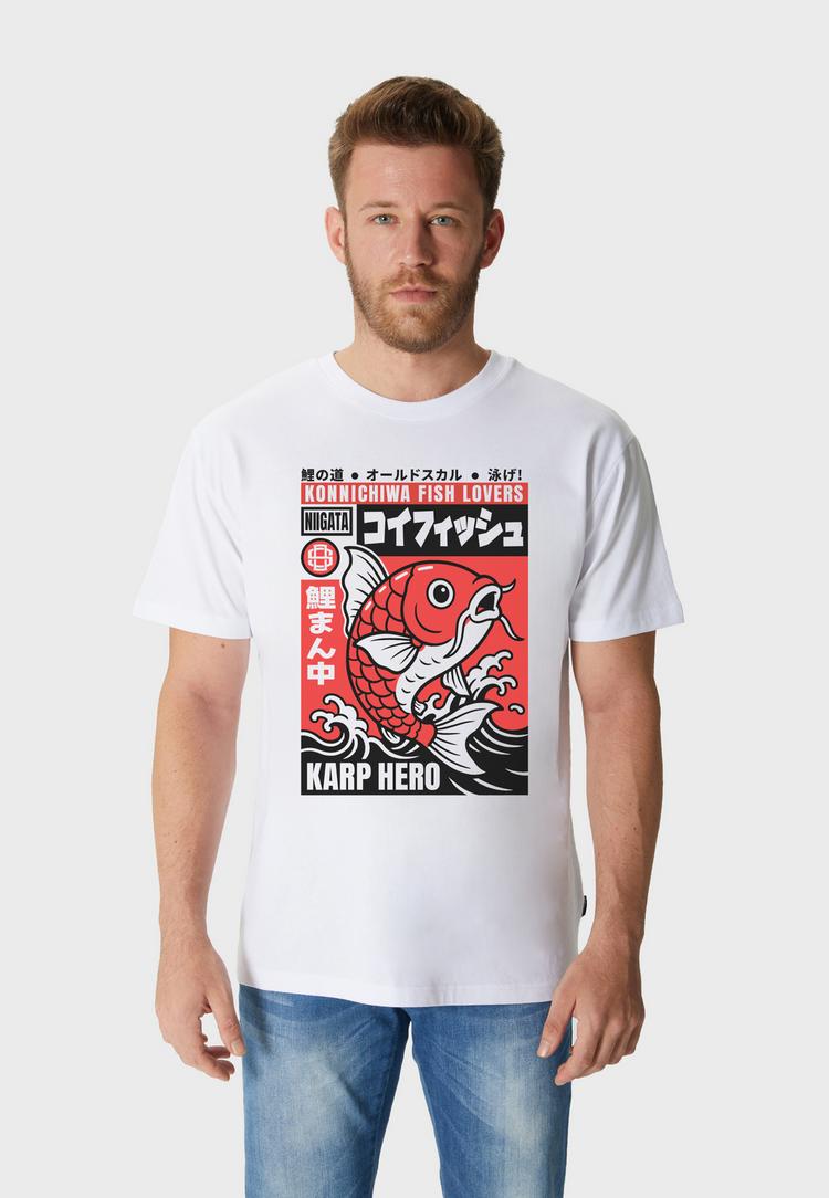 OLDSKULL OLDSKULL Asian Koi Karp Lover Graphic Printshirt Herren - White - 1 | SportScheck