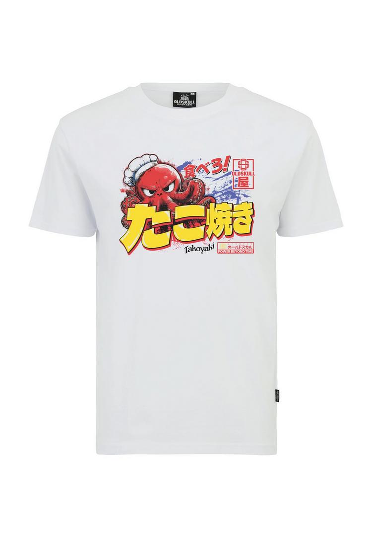 OLDSKULL OLDSKULL Asian Takoyaki Octopus Graphic Printshirt Herren - White - 0 | SportScheck