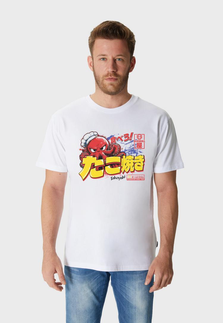 OLDSKULL OLDSKULL Asian Takoyaki Octopus Graphic Printshirt Herren - White - 0 | SportScheck