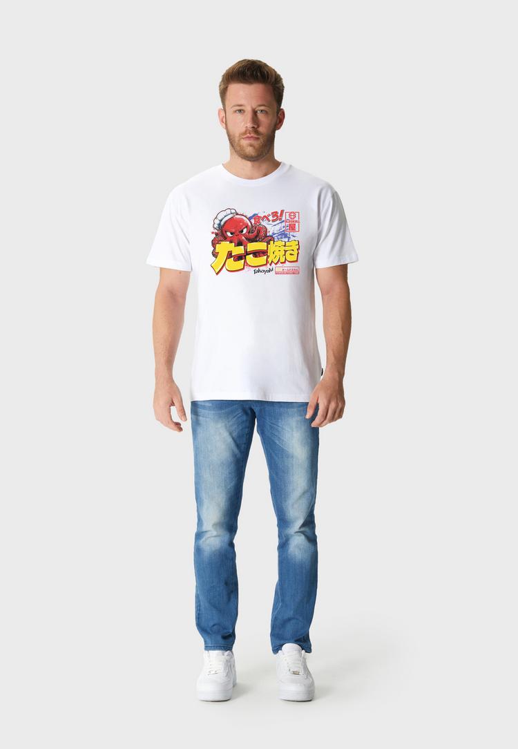 OLDSKULL OLDSKULL Asian Takoyaki Octopus Graphic Printshirt Herren - White - 1 | SportScheck