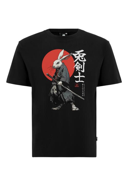 OLDSKULL Asian Samurai Rabbit Graphic Printshirt Herren