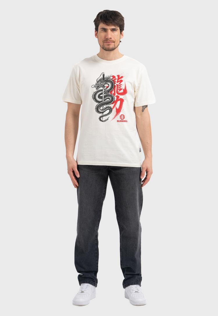 OLDSKULL OLDSKULL Asian Dragon Kanji Graphic Printshirt Herren - Off White - 1 | SportScheck