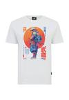 OLDSKULL Asian Boombox Samurai Graphic Printshirt Herren - White